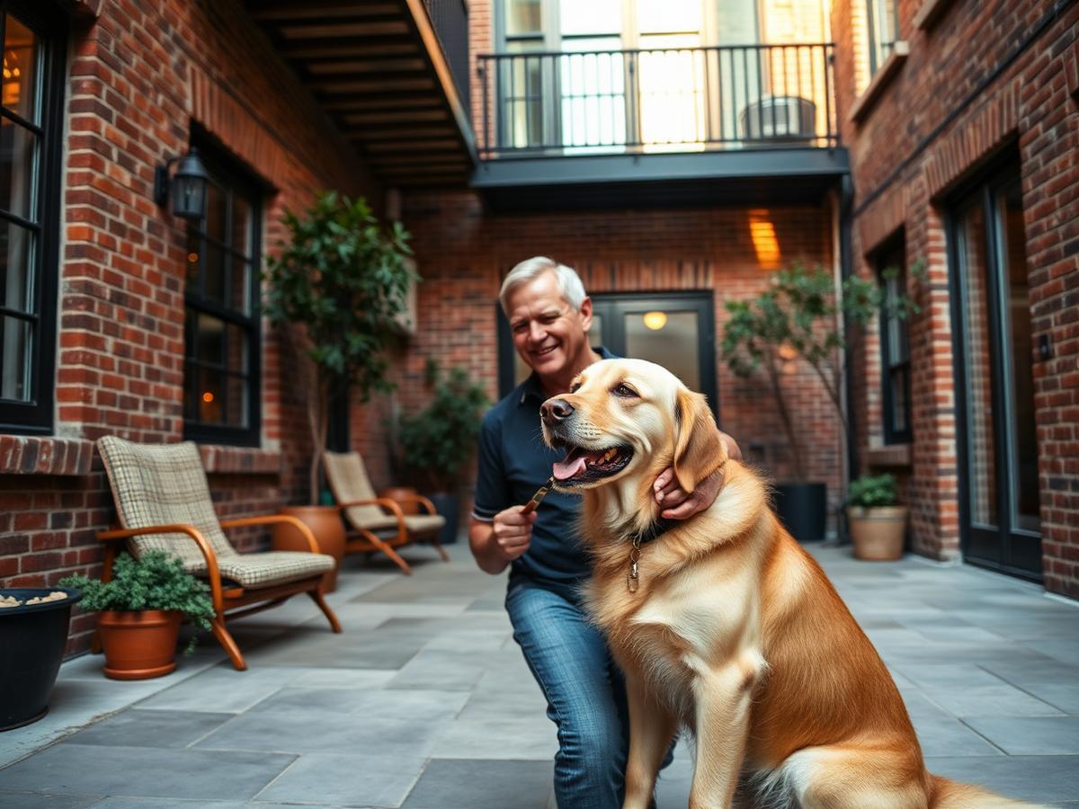 Pet-friendly courtyard